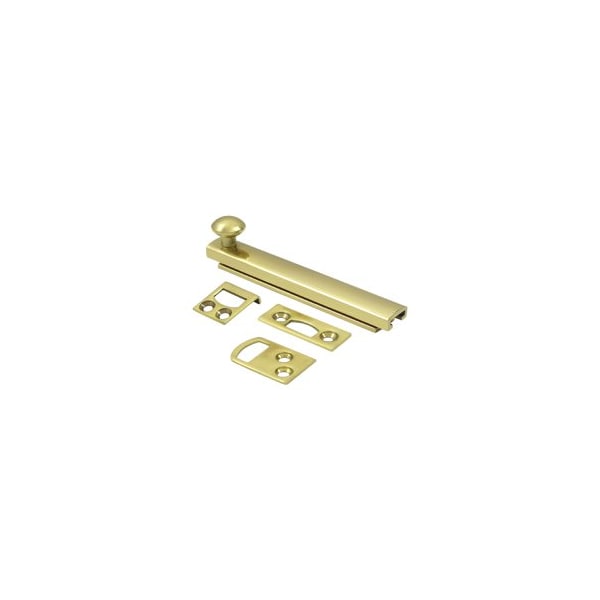 Concealed Screw Surface Bolt Window Latch Polished Brass, 10PK